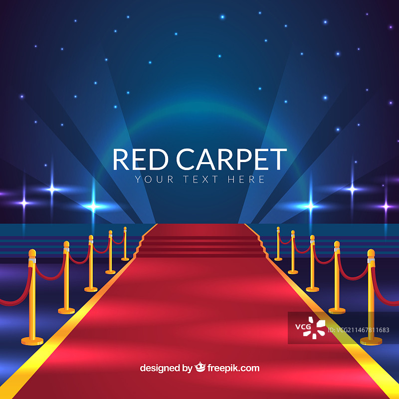 逼真风格的红地毯背景图片素材
