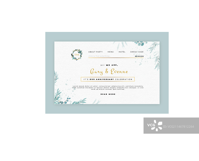 25周年纪念着陆页模板图片素材