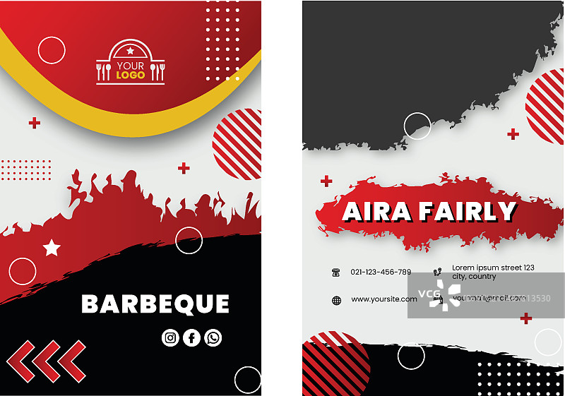烧烤名片模板图片素材