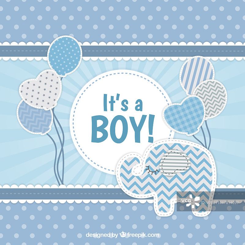 扁平风格的可爱男宝宝背景图片素材