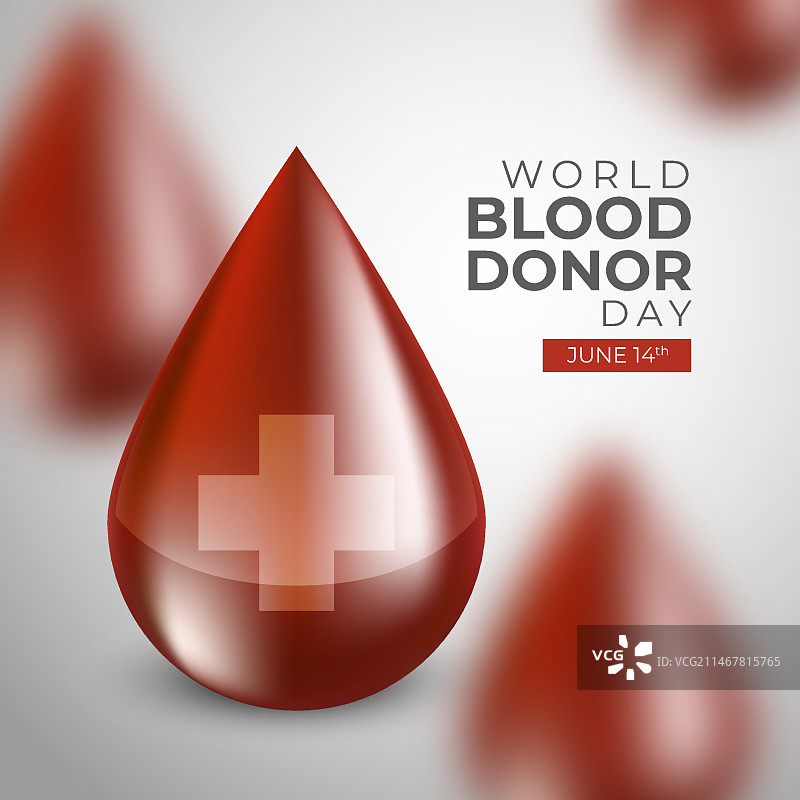 逼真世界献血日插画图片素材