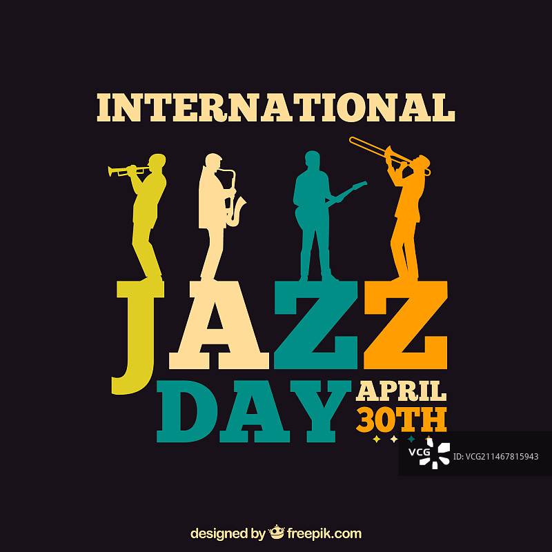 国际爵士乐日模板图片素材