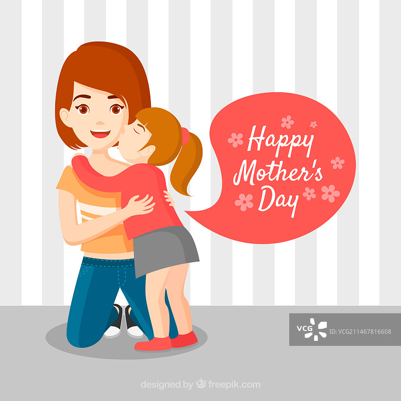 扁平风母亲节快乐背景图片素材