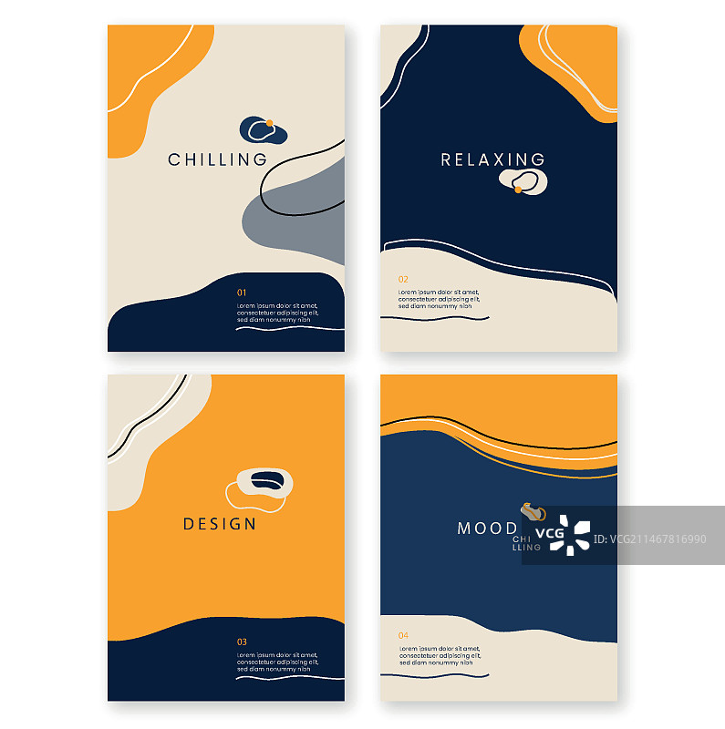 手绘抽象图形封面图片素材