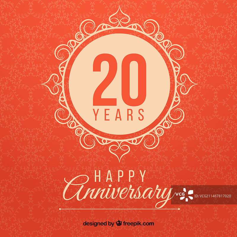 带装饰的周年纪念模板图片素材