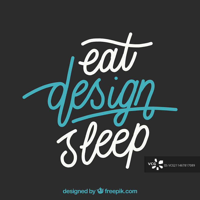 手绘风格的图形设计语录图片素材