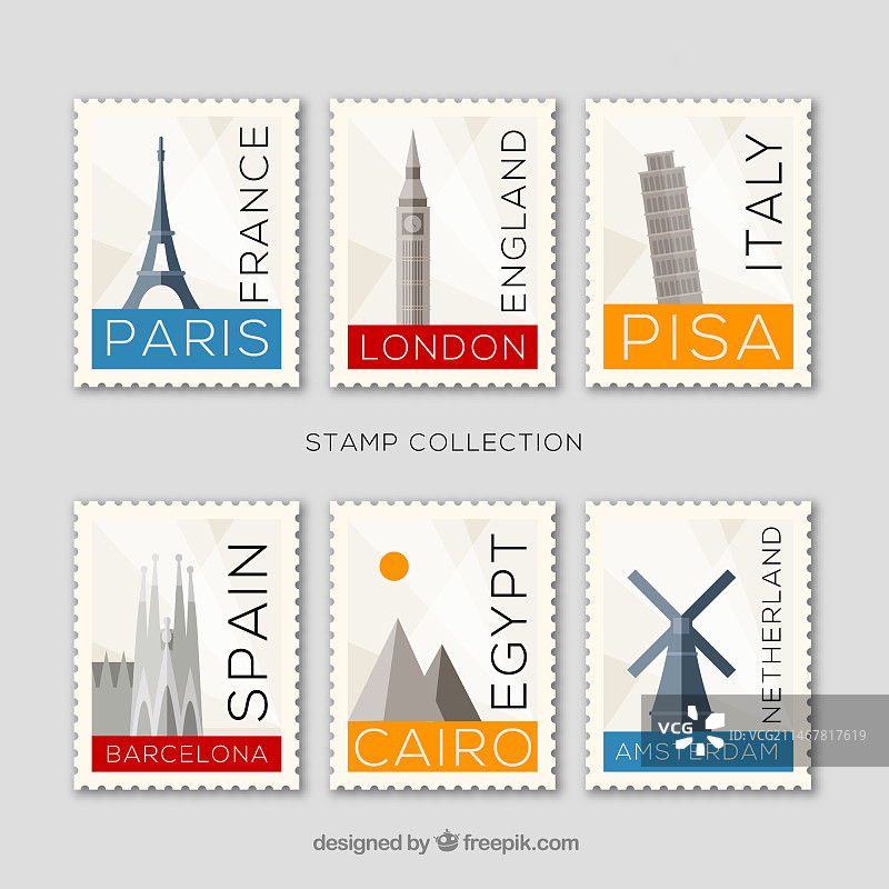 城市地标建筑印章图片素材