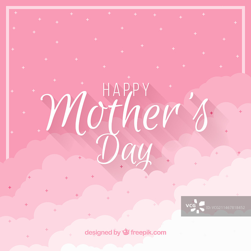 带云彩的母亲节背景图片素材
