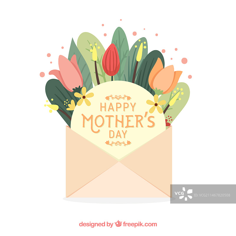 母亲节背景与信封图片素材