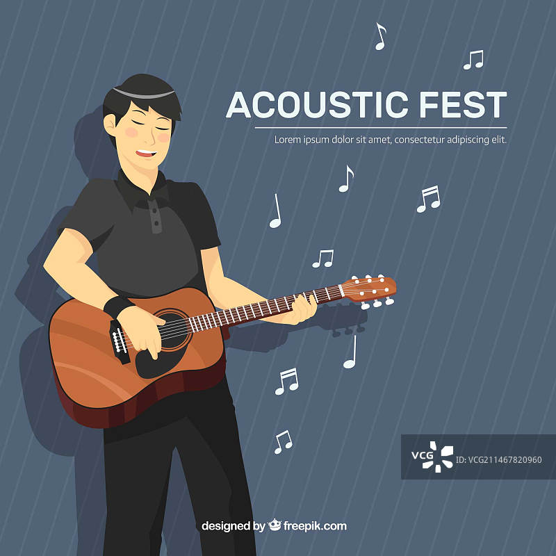 音乐节背景：音乐家演奏吉他图片素材