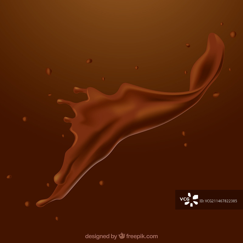 逼真风格的巧克力液图片素材