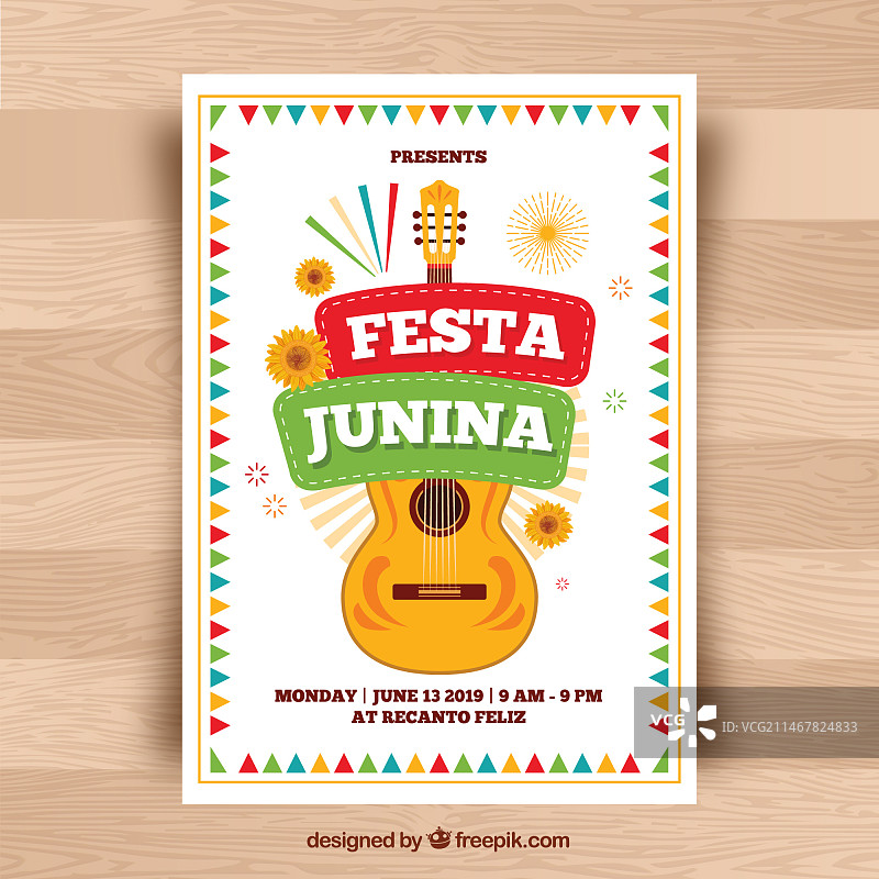 含传统元素的Festa Junina节宣传单图片素材