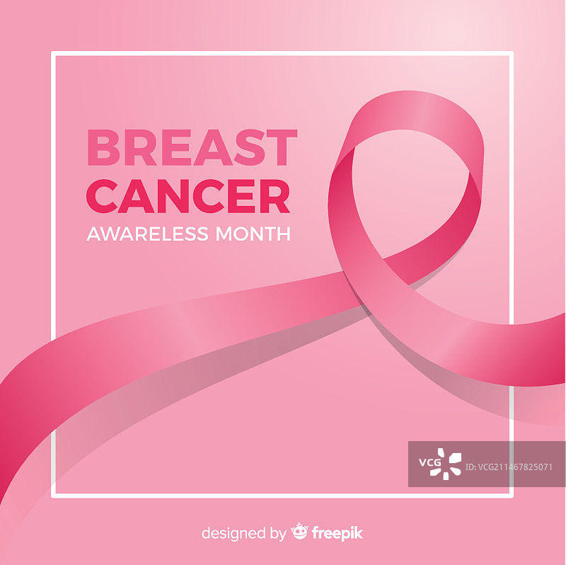 逼真的乳腺癌防治宣传丝带图片素材