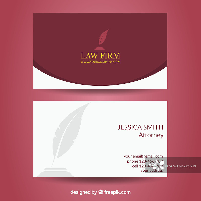 律师名片模板图片素材