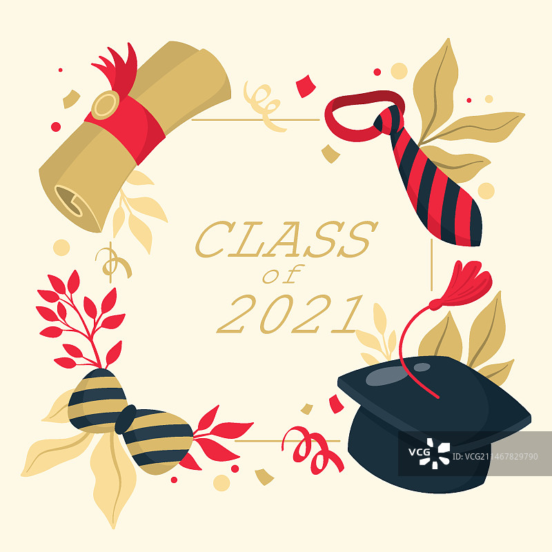2021年卡通毕业季相框图片素材