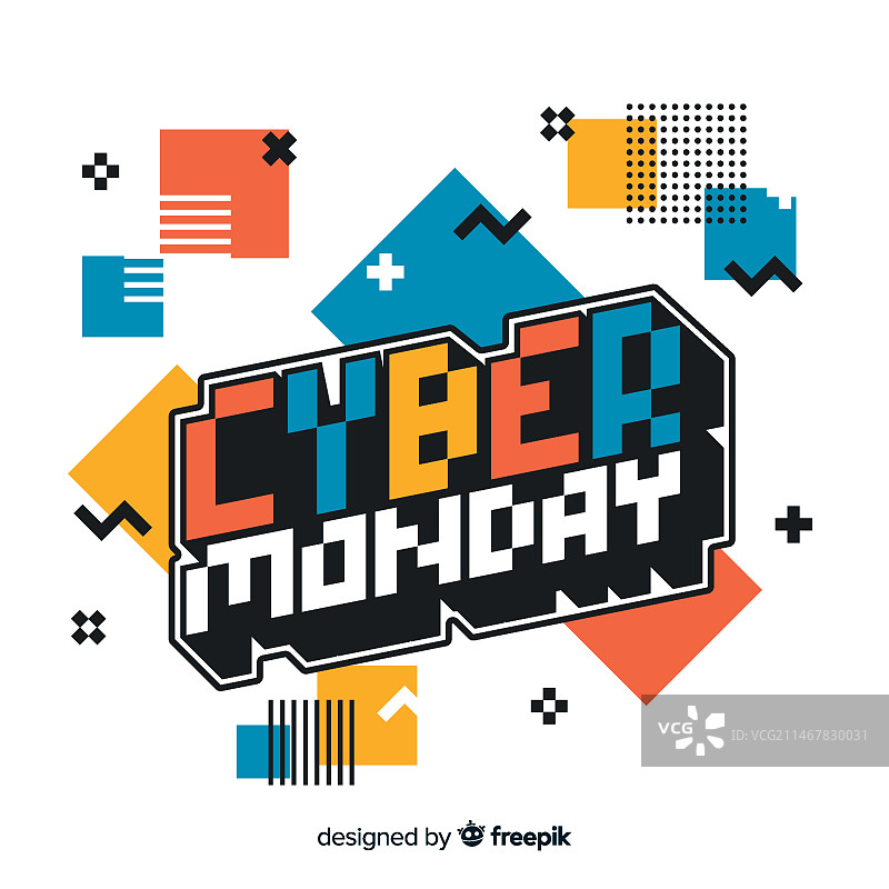 扁平风格网络星期一背景图片素材