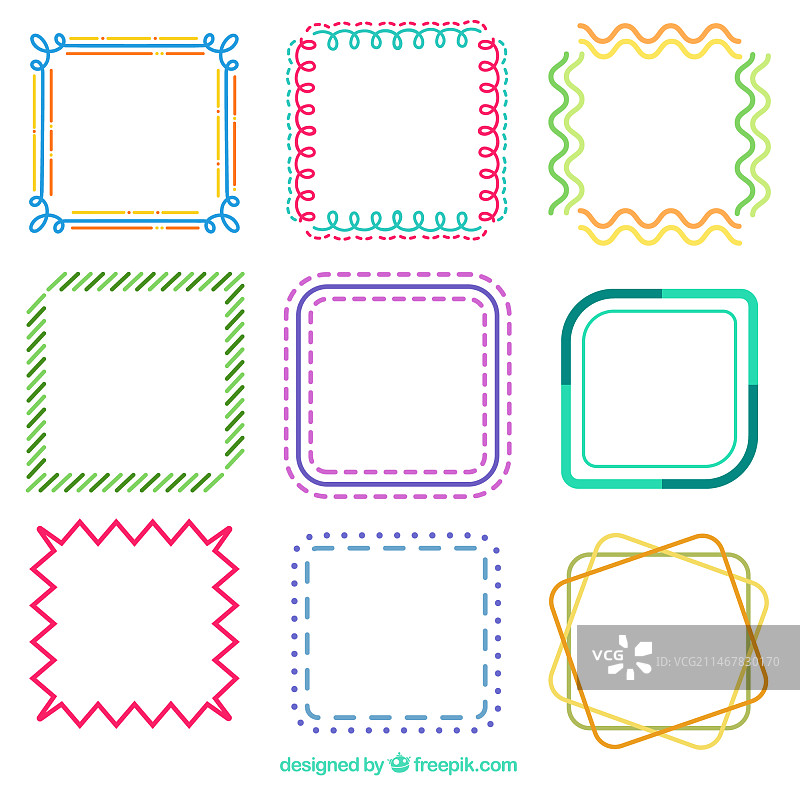 线性风格边框合集图片素材