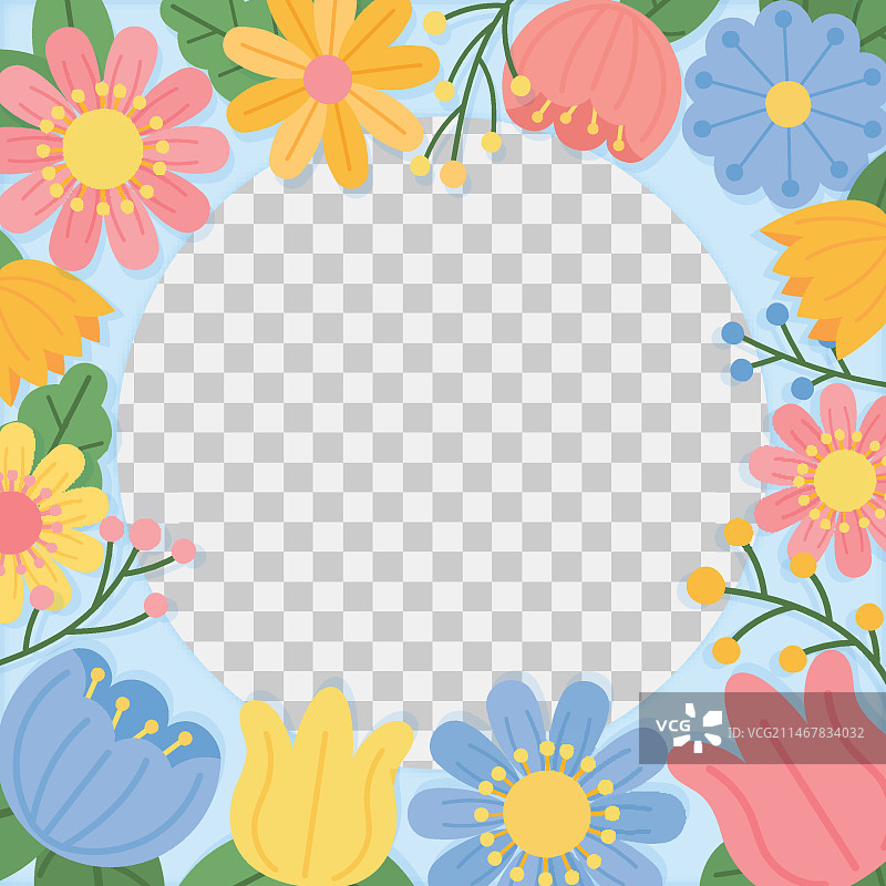 精美的花卉Facebook框架图片素材