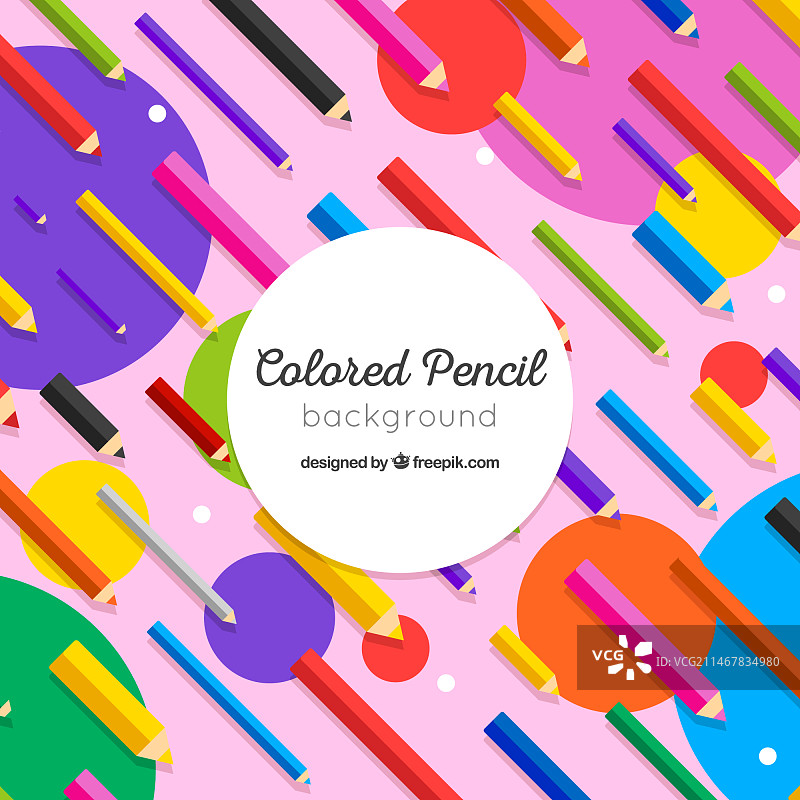 彩色铅笔背景图片素材