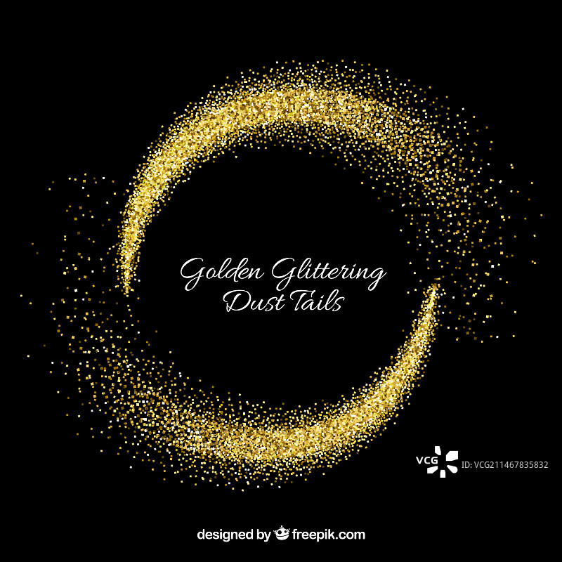金色闪光尘埃尾迹素材图片素材