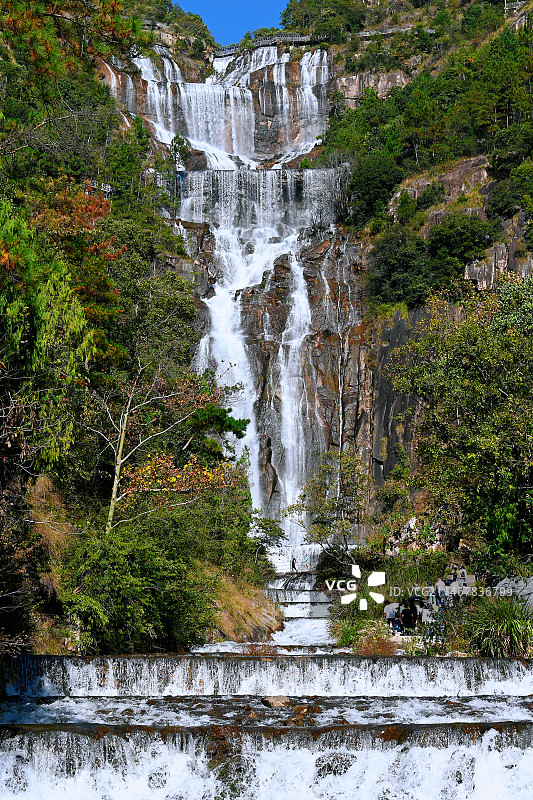 天台山大瀑布图片素材