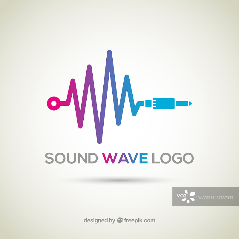扁平风格声波标志图片素材