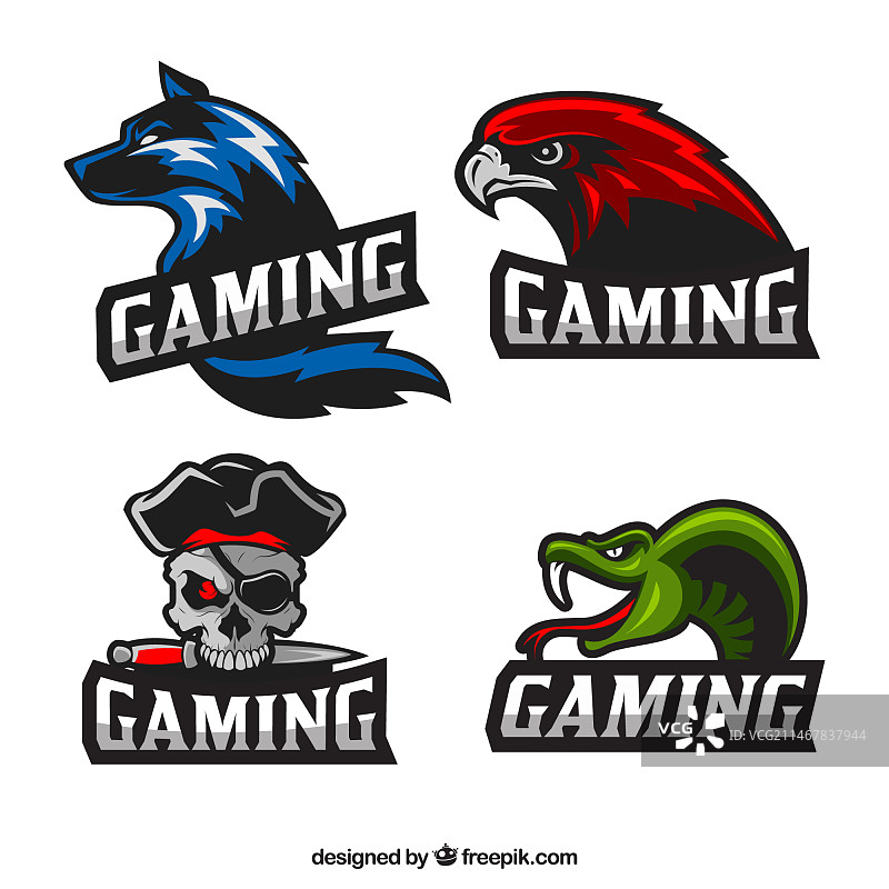 扁平风格游戏Logo合集图片素材