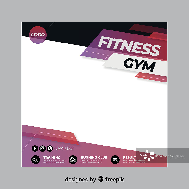 带照片的运动宣传单模板图片素材