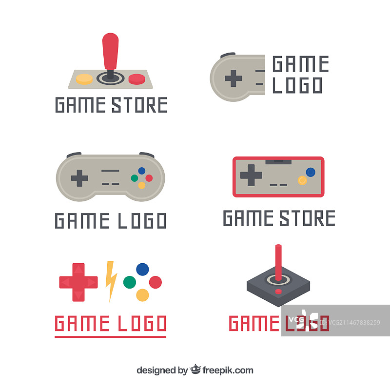 复古游戏杆Logo模板合集图片素材