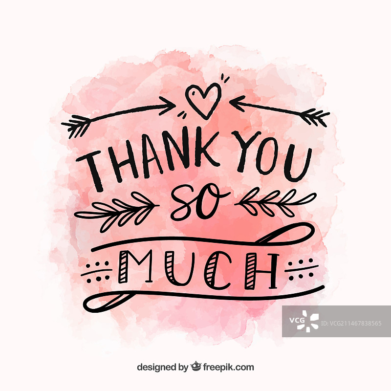 水彩笔迹感谢背景图片素材