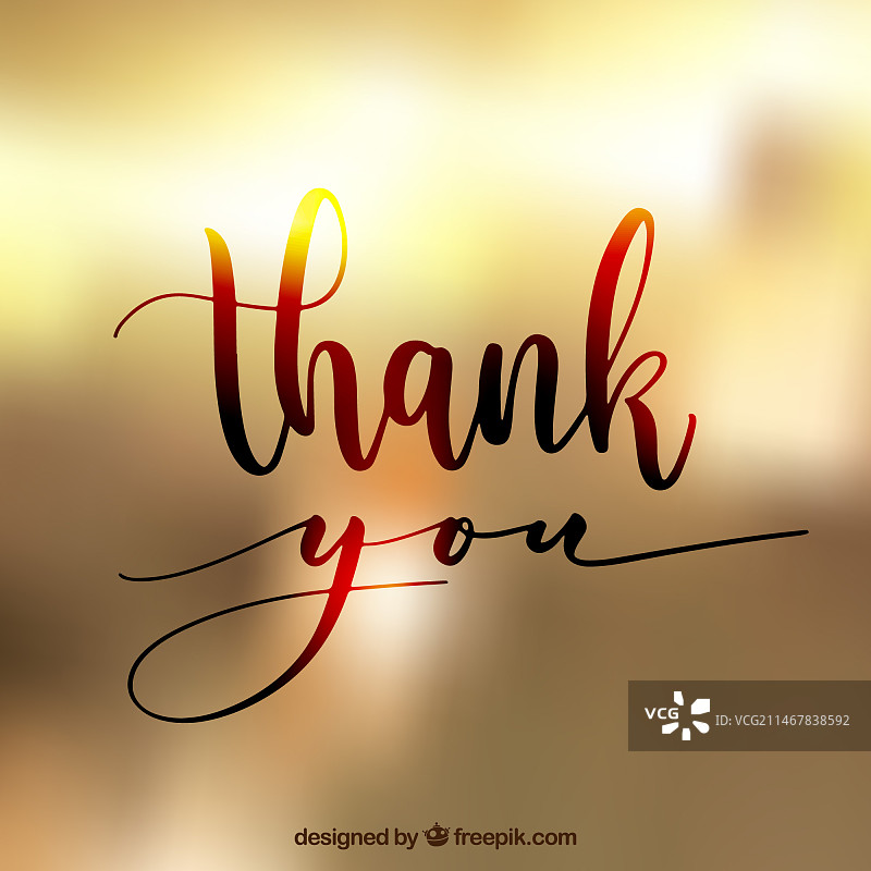 模糊背景感谢信图片素材