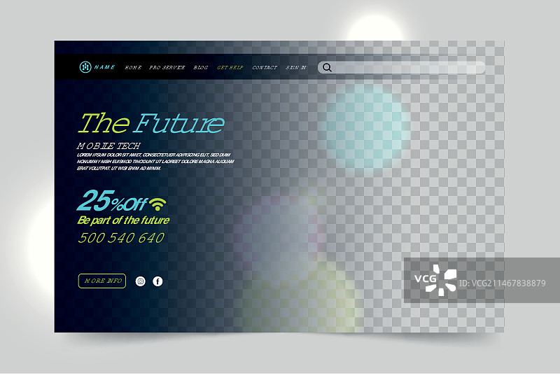 移动技术着陆页模板图片素材