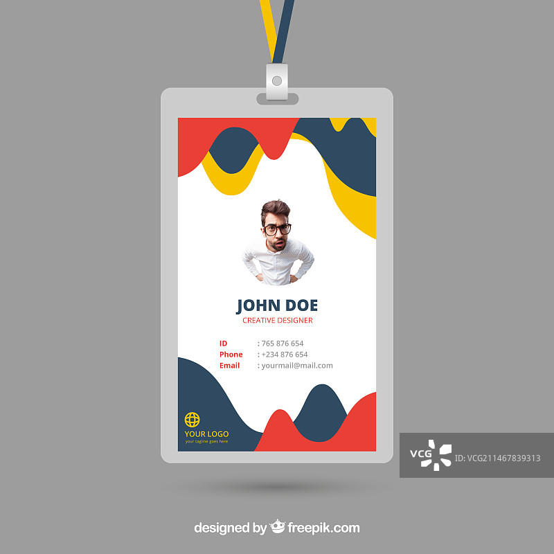 抽象风格的身份证模板图片素材