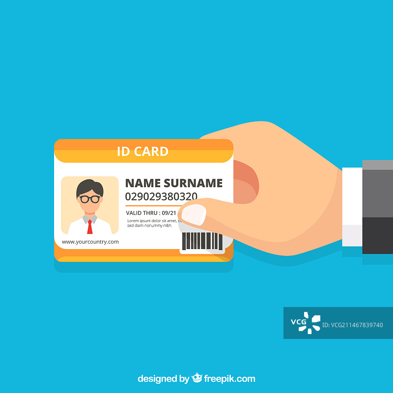 手持身份证背景图片素材