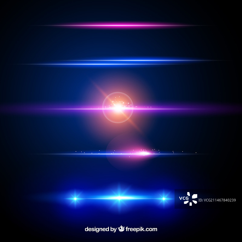 具有光效的分割线合集图片素材