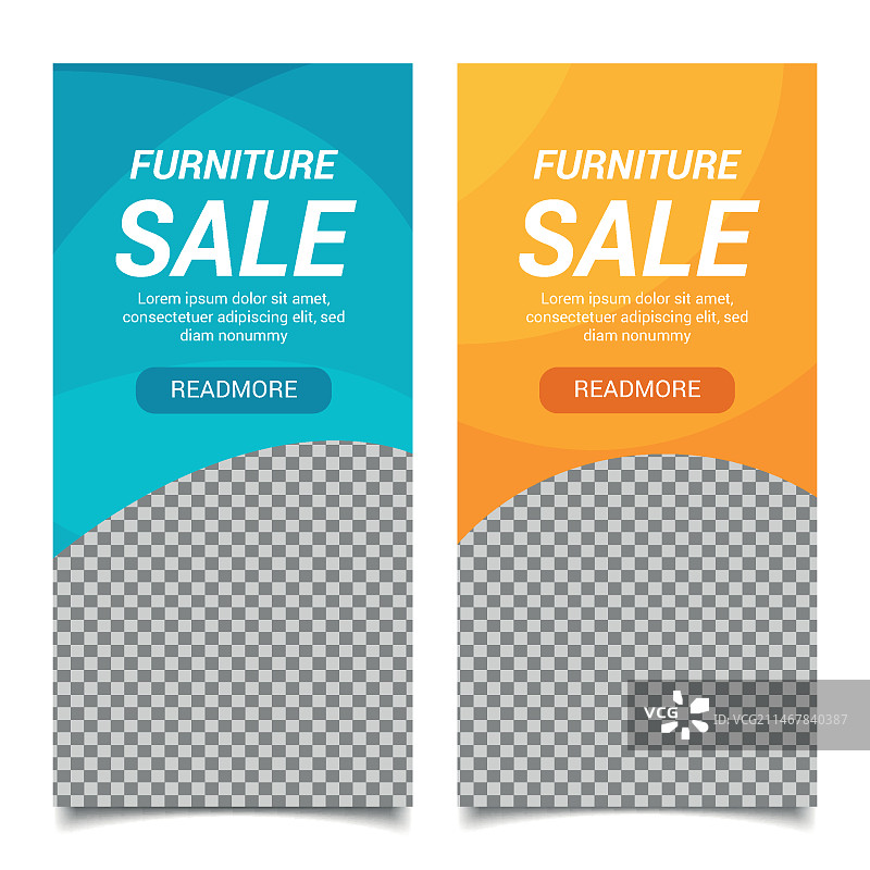渐变家具促销banner模板图片素材