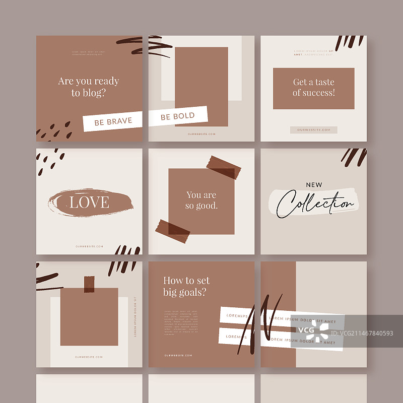 极简主义拼图Instagram帖子图片素材