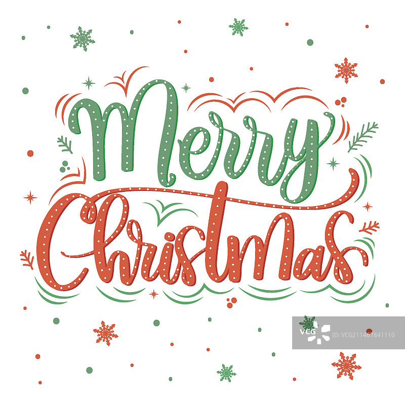 红绿配色圣诞节艺术字图片素材