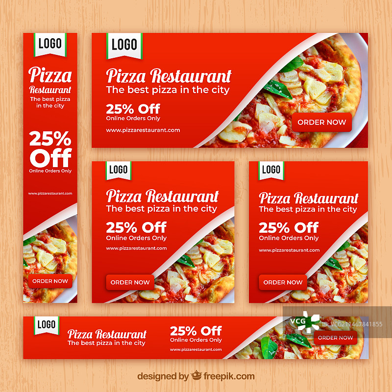 带有照片的意大利餐厅网页banner合集图片素材