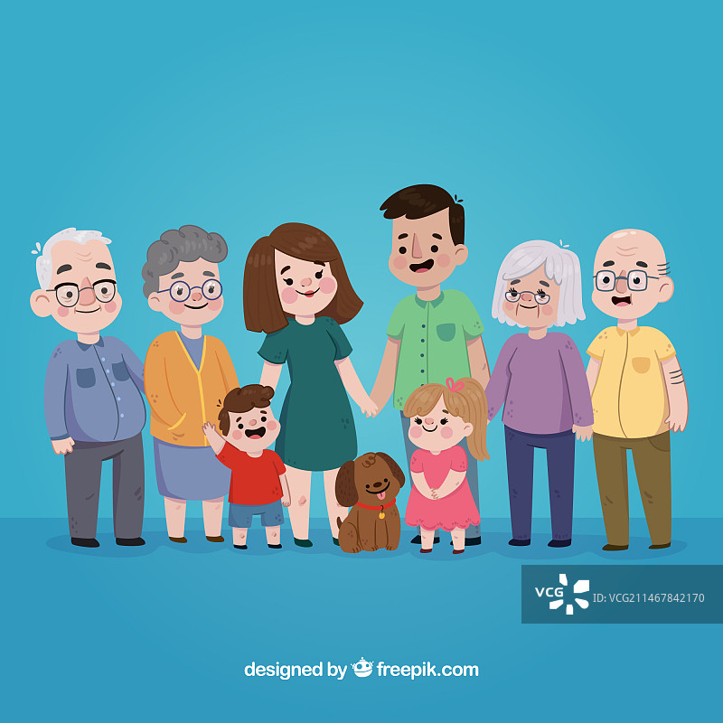 手绘家庭图片素材