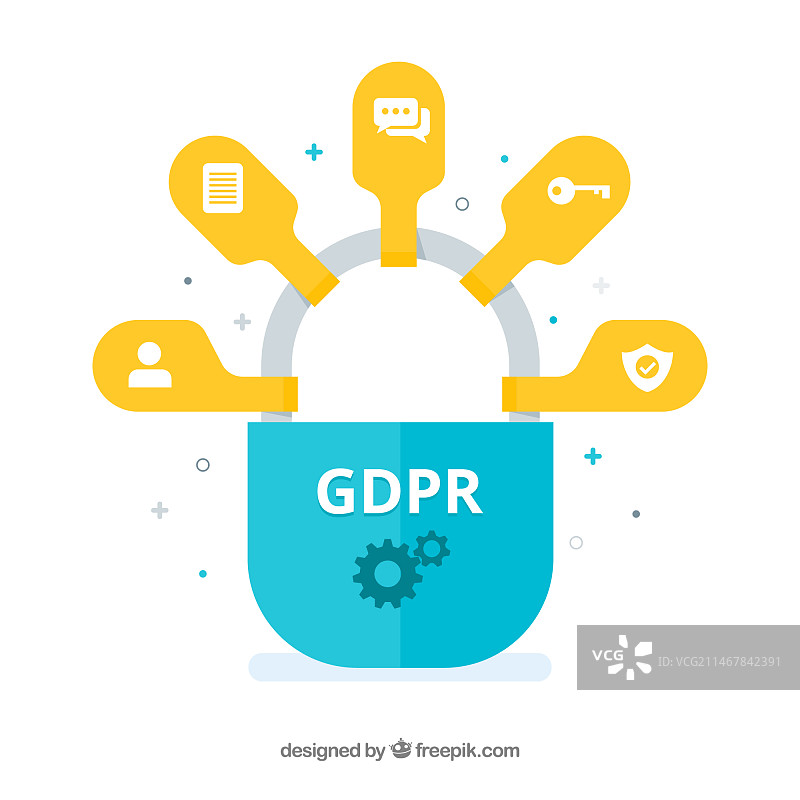 扁平化GDPR概念设计图片素材