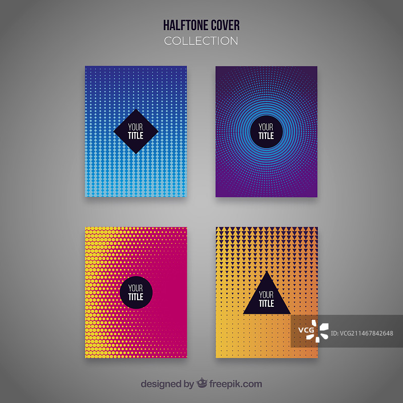 半色调抽象封面设计图片素材