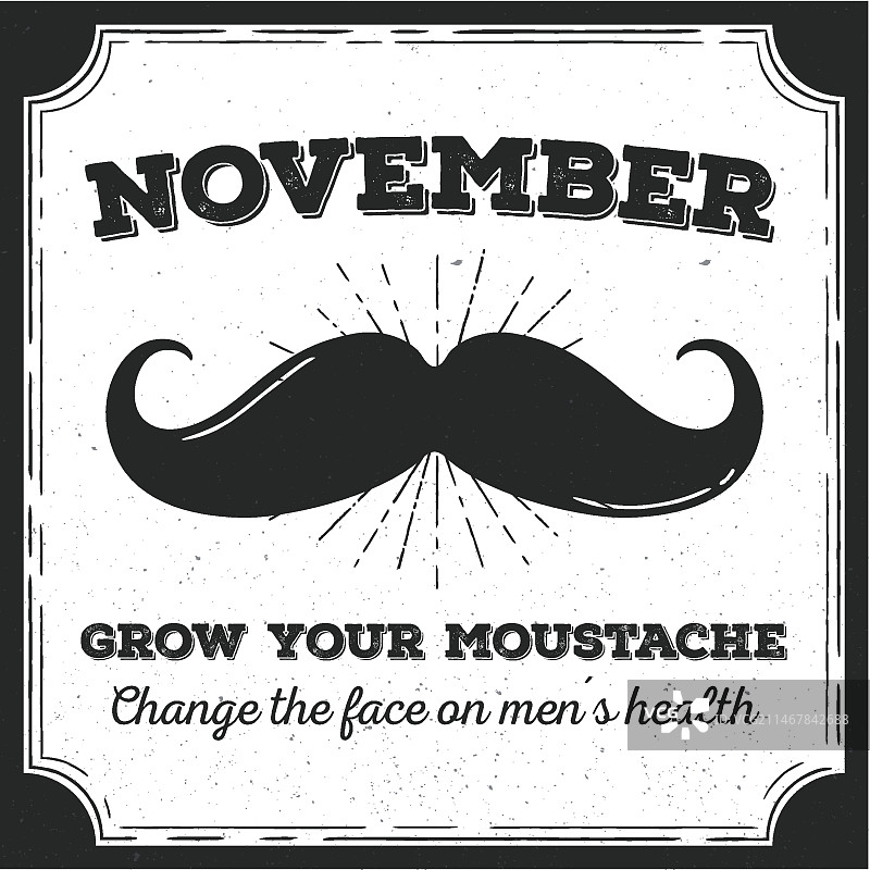 复古设计的Movember概念图片素材