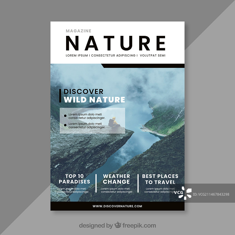 自然杂志封面模板图片素材