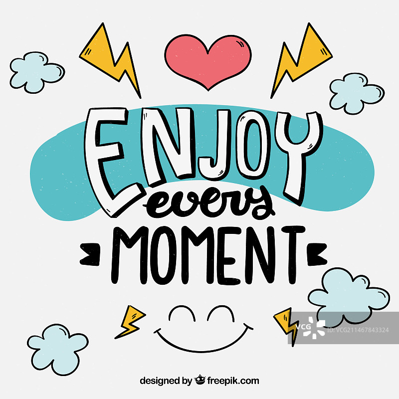 手绘励志语录组合图片素材