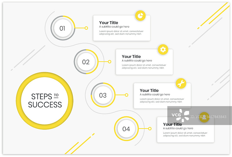 扁平风格信息图表步骤模板图片素材