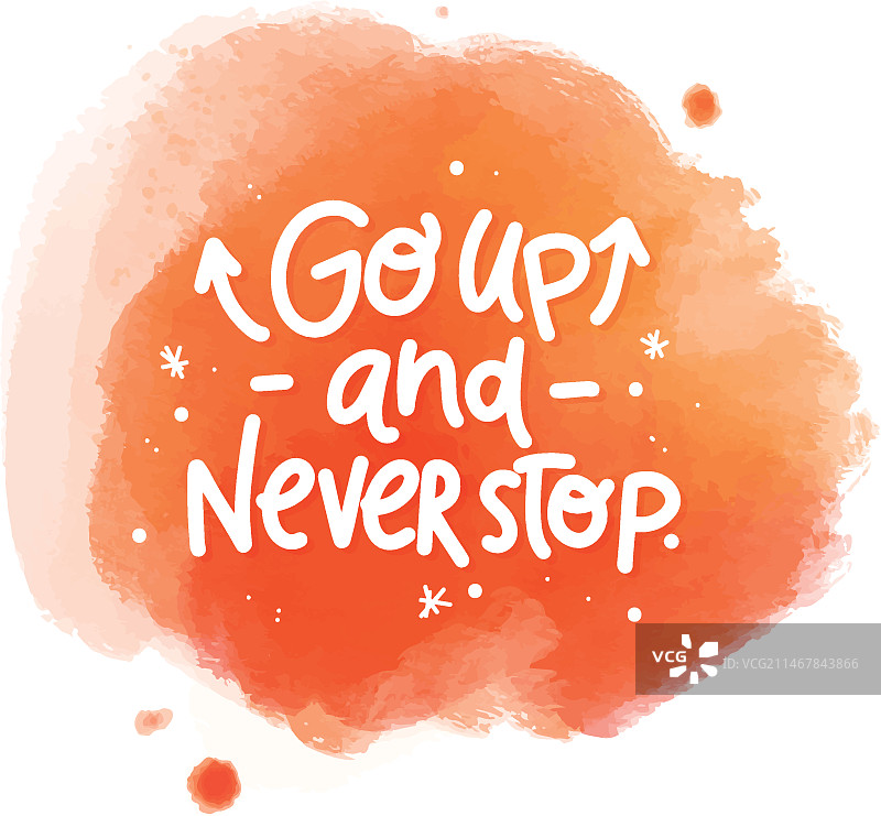 在水彩污渍上永不止步的信息图片素材