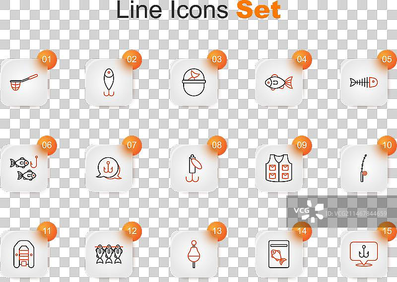 鱼钩、鱼和鱼漂图片素材