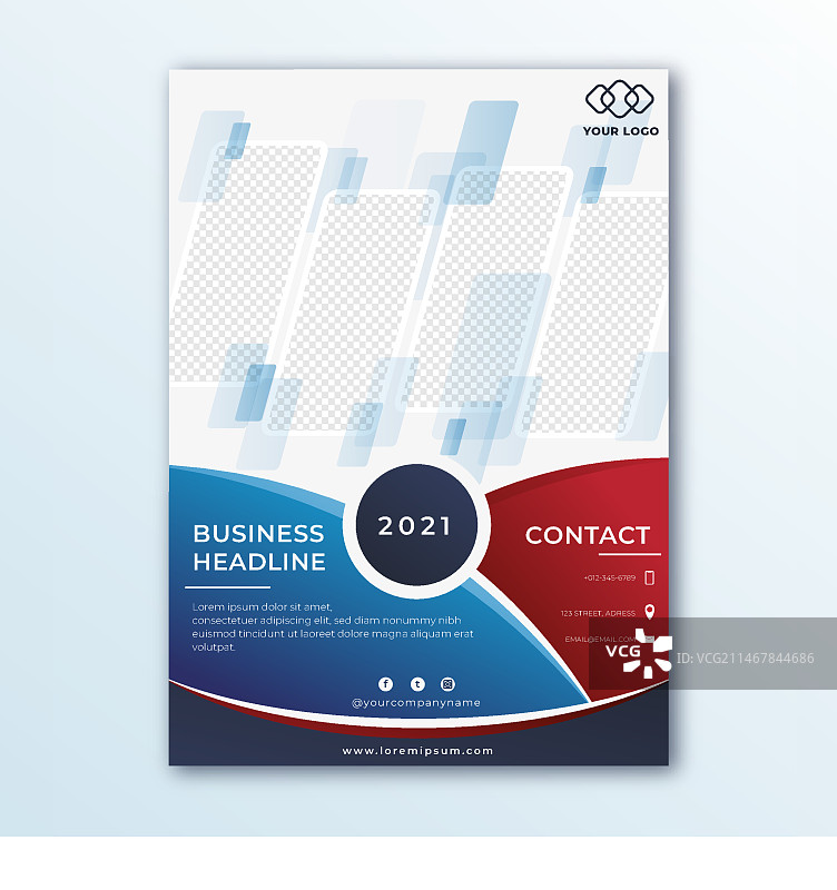 抽象商务宣传单（含照片）图片素材