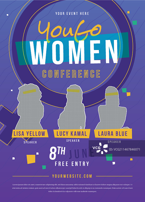 渐变A5宣传单模板图片素材